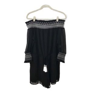 Black Off The Shoulder Romper